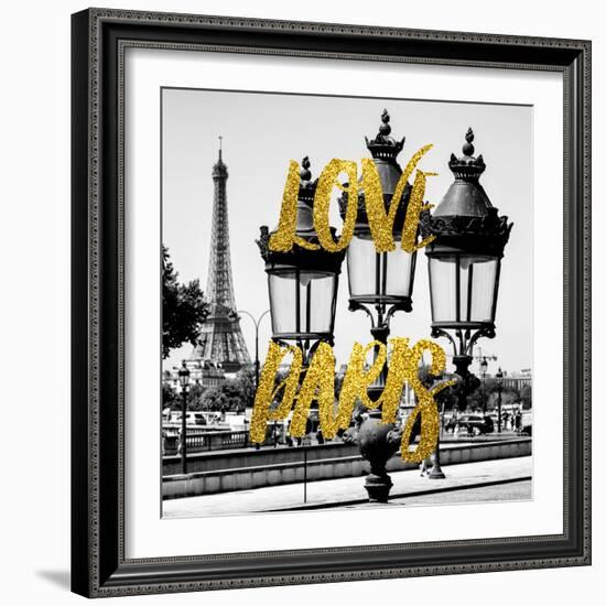 Paris Fashion Series - Love Paris - Parisian Lamppost-Philippe Hugonnard-Framed Photographic Print