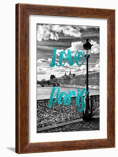 Paris Fashion Series - Love Paris - Pont des Arts II-Philippe Hugonnard-Framed Photographic Print