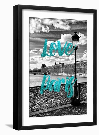 Paris Fashion Series - Love Paris - Pont des Arts II-Philippe Hugonnard-Framed Photographic Print