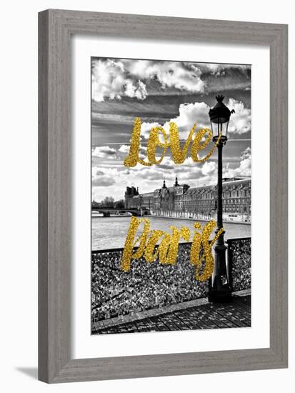 Paris Fashion Series - Love Paris - Pont des Arts-Philippe Hugonnard-Framed Photographic Print