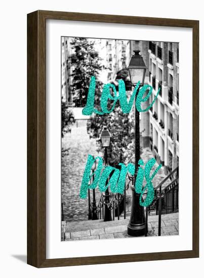 Paris Fashion Series - Love Paris - Stairs of Montmartre III-Philippe Hugonnard-Framed Photographic Print