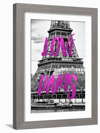 Paris Fashion Series - Love Paris - The Eiffel Tower-Philippe Hugonnard-Framed Photographic Print