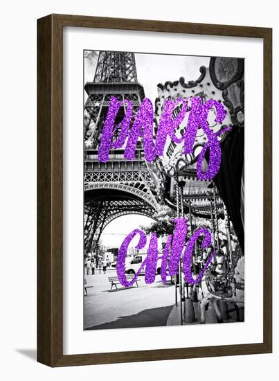 Paris Fashion Series - Paris Chic - Eiffel Tower and Carousel III-Philippe Hugonnard-Framed Photographic Print