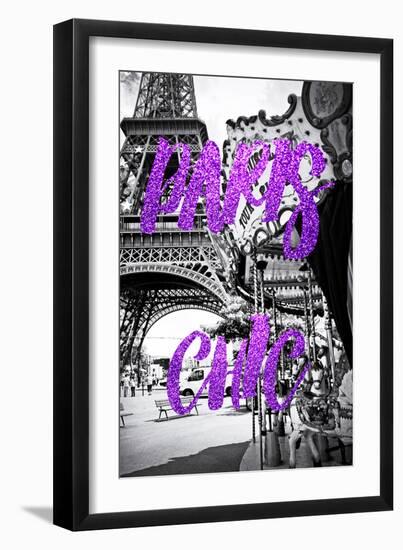 Paris Fashion Series - Paris Chic - Eiffel Tower and Carousel III-Philippe Hugonnard-Framed Photographic Print