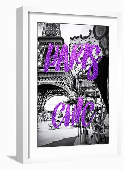 Paris Fashion Series - Paris Chic - Eiffel Tower and Carousel III-Philippe Hugonnard-Framed Photographic Print