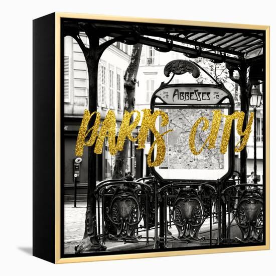 Paris Fashion Series - Paris City - Metro Abbesses-Philippe Hugonnard-Framed Premier Image Canvas