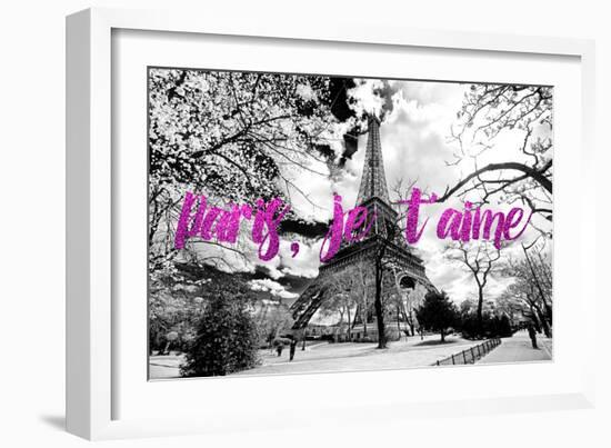 Paris Fashion Series - Paris, je t'aime - Eiffel Tower II-Philippe Hugonnard-Framed Photographic Print