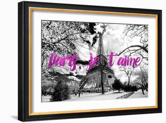 Paris Fashion Series - Paris, je t'aime - Eiffel Tower II-Philippe Hugonnard-Framed Photographic Print