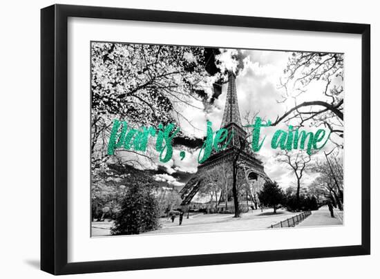 Paris Fashion Series - Paris, je t'aime - Eiffel Tower III-Philippe Hugonnard-Framed Photographic Print