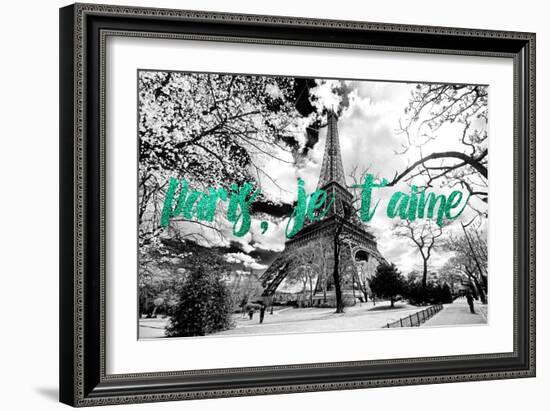 Paris Fashion Series - Paris, je t'aime - Eiffel Tower III-Philippe Hugonnard-Framed Photographic Print