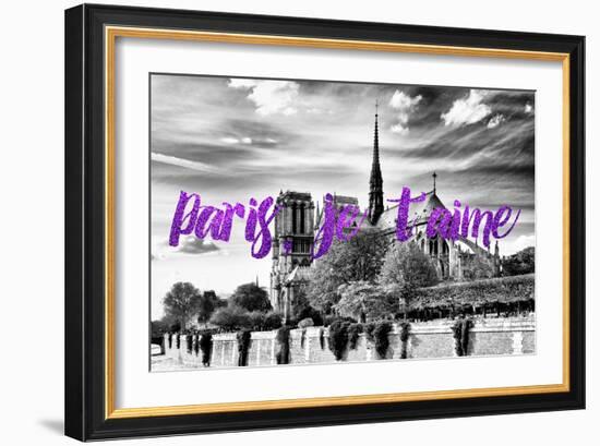 Paris Fashion Series - Paris, je t'aime - Notre Dame Cathedral II-Philippe Hugonnard-Framed Photographic Print