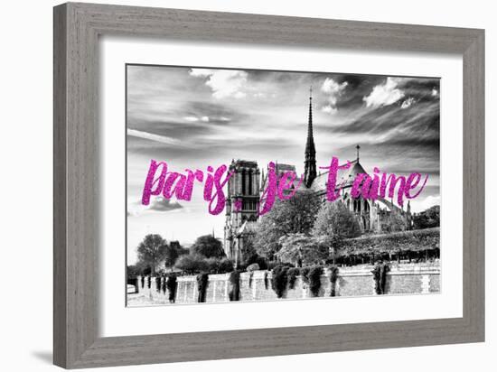 Paris Fashion Series - Paris, je t'aime - Notre Dame Cathedral III-Philippe Hugonnard-Framed Photographic Print