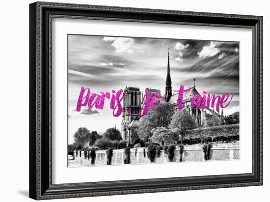 Paris Fashion Series - Paris, je t'aime - Notre Dame Cathedral III-Philippe Hugonnard-Framed Photographic Print