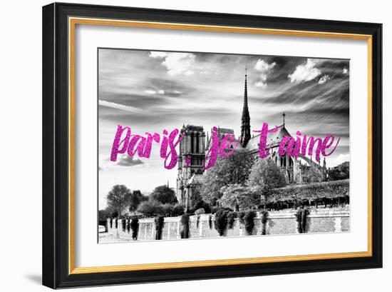 Paris Fashion Series - Paris, je t'aime - Notre Dame Cathedral III-Philippe Hugonnard-Framed Photographic Print