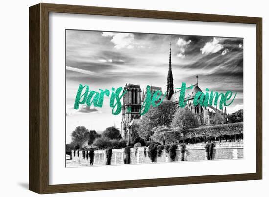 Paris Fashion Series - Paris, je t'aime - Notre Dame Cathedral IV-Philippe Hugonnard-Framed Photographic Print