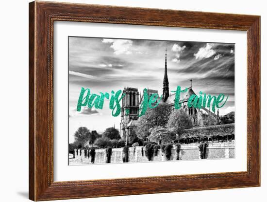 Paris Fashion Series - Paris, je t'aime - Notre Dame Cathedral IV-Philippe Hugonnard-Framed Photographic Print