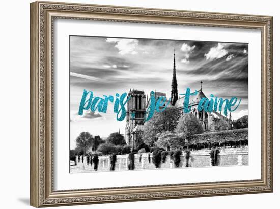 Paris Fashion Series - Paris, je t'aime - Notre Dame Cathedral V-Philippe Hugonnard-Framed Photographic Print