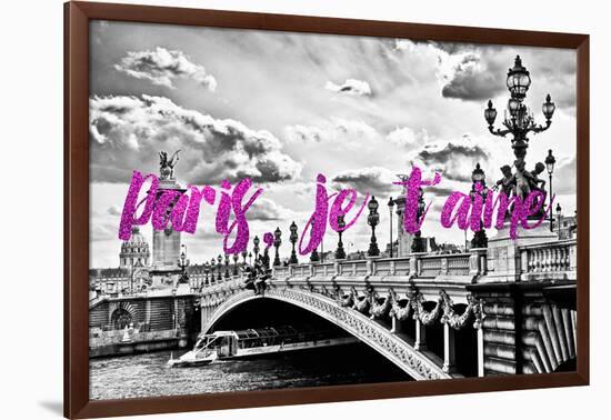 Paris Fashion Series - Paris, je t'aime - Paris Bridge II-Philippe Hugonnard-Framed Photographic Print