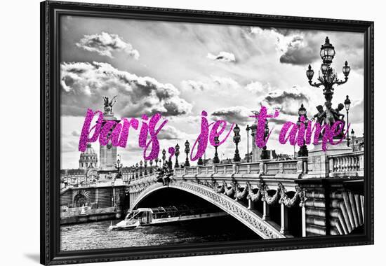 Paris Fashion Series - Paris, je t'aime - Paris Bridge II-Philippe Hugonnard-Framed Photographic Print