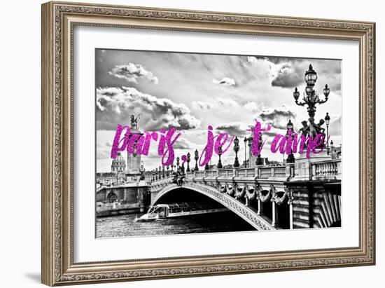 Paris Fashion Series - Paris, je t'aime - Paris Bridge II-Philippe Hugonnard-Framed Photographic Print