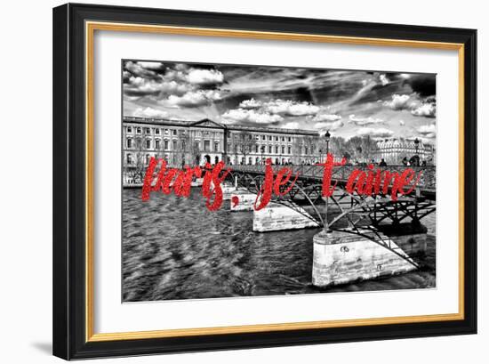 Paris Fashion Series - Paris, je t'aime - Pont des Arts II-Philippe Hugonnard-Framed Photographic Print