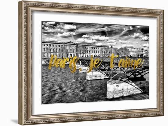 Paris Fashion Series - Paris, je t'aime - Pont des Arts-Philippe Hugonnard-Framed Photographic Print