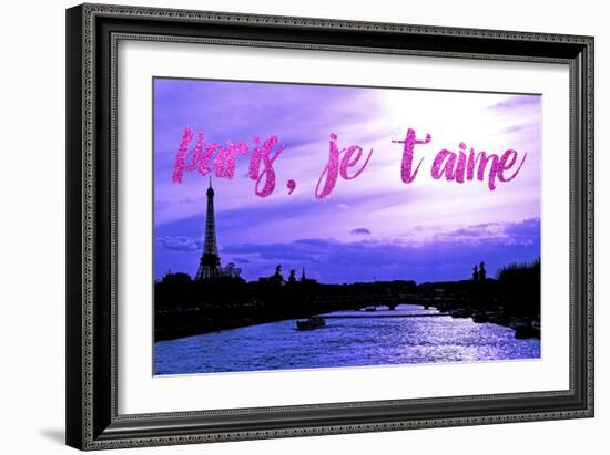 Paris Fashion Series - Paris, je t'aime - Seine River at Sunset III-Philippe Hugonnard-Framed Photographic Print