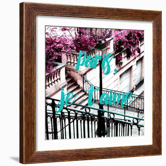 Paris Fashion Series - Paris, je t'aime - Stairs of Montmartre III-Philippe Hugonnard-Framed Photographic Print