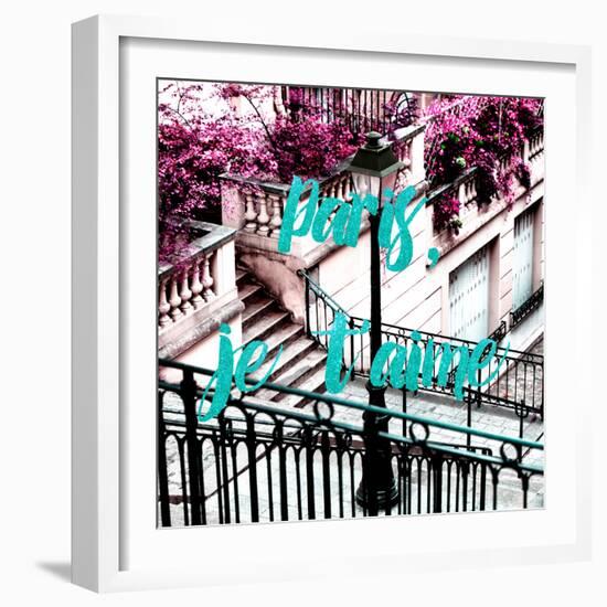 Paris Fashion Series - Paris, je t'aime - Stairs of Montmartre III-Philippe Hugonnard-Framed Photographic Print