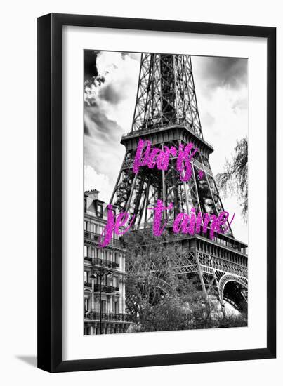 Paris Fashion Series - Paris, je t'aime - The Eiffel Tower II-Philippe Hugonnard-Framed Photographic Print