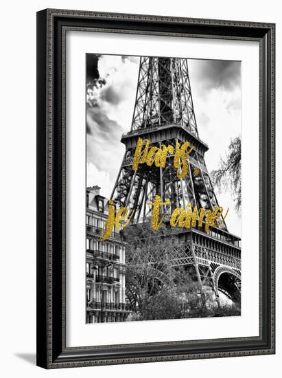 Paris Fashion Series - Paris, je t'aime - The Eiffel Tower-Philippe Hugonnard-Framed Photographic Print