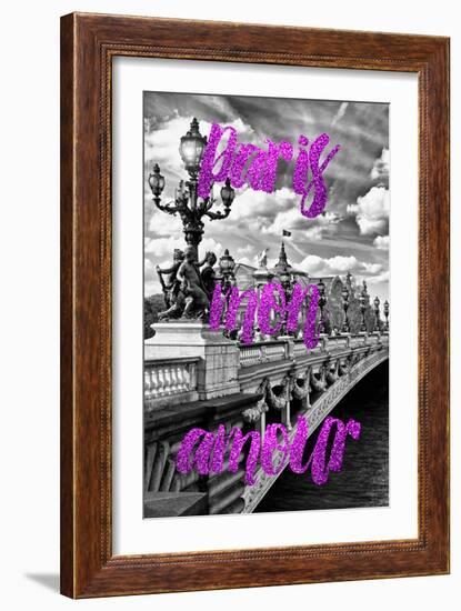 Paris Fashion Series - Paris mon amour - Paris Bridge II-Philippe Hugonnard-Framed Photographic Print