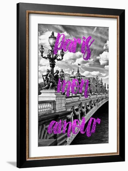 Paris Fashion Series - Paris mon amour - Paris Bridge II-Philippe Hugonnard-Framed Photographic Print