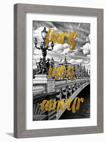 Paris Fashion Series - Paris mon amour - Paris Bridge-Philippe Hugonnard-Framed Photographic Print