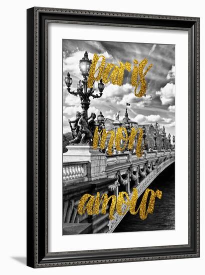 Paris Fashion Series - Paris mon amour - Paris Bridge-Philippe Hugonnard-Framed Photographic Print