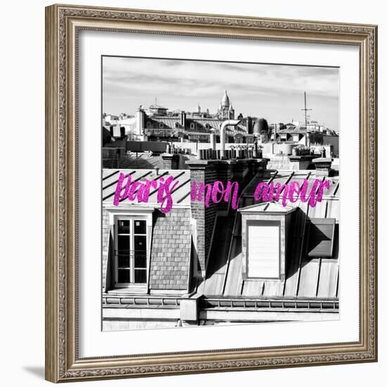 Paris Fashion Series - Paris mon amour - View of Roofs II-Philippe Hugonnard-Framed Photographic Print