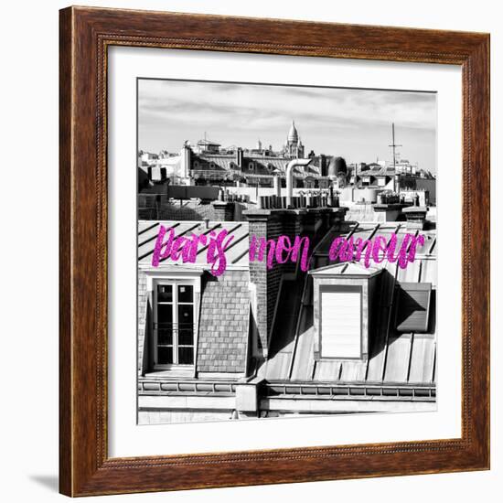 Paris Fashion Series - Paris mon amour - View of Roofs II-Philippe Hugonnard-Framed Photographic Print