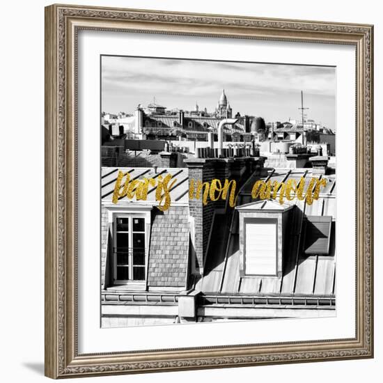 Paris Fashion Series - Paris mon amour - View of Roofs-Philippe Hugonnard-Framed Photographic Print