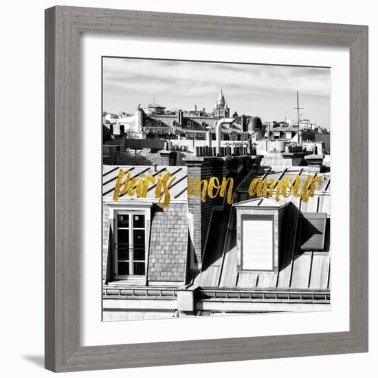 Paris Fashion Series - Paris mon amour - View of Roofs-Philippe Hugonnard-Framed Photographic Print