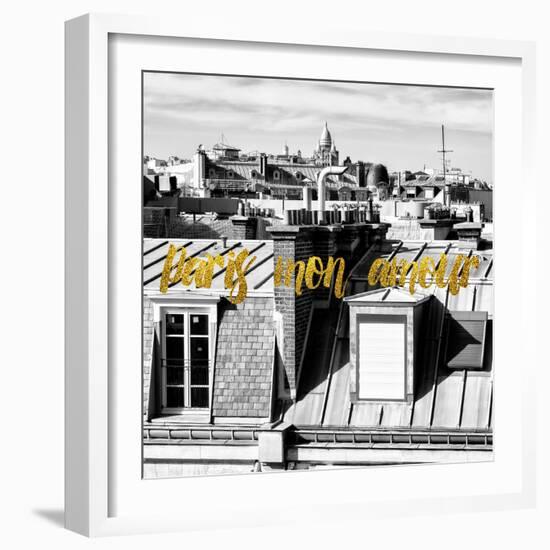 Paris Fashion Series - Paris mon amour - View of Roofs-Philippe Hugonnard-Framed Photographic Print