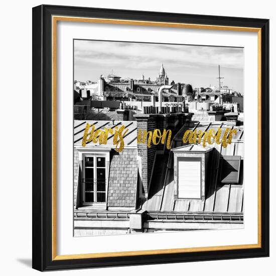 Paris Fashion Series - Paris mon amour - View of Roofs-Philippe Hugonnard-Framed Photographic Print