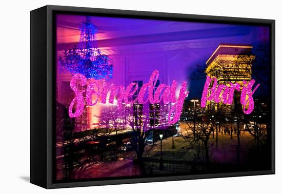 Paris Fashion Series - Someday Paris - Arc de Triomphe by Night-Philippe Hugonnard-Framed Premier Image Canvas