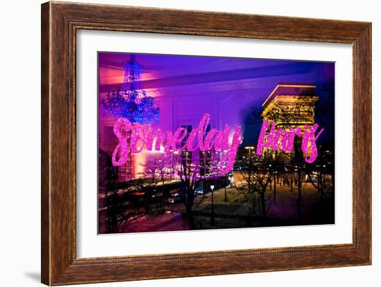 Paris Fashion Series - Someday Paris - Arc de Triomphe by Night-Philippe Hugonnard-Framed Photographic Print