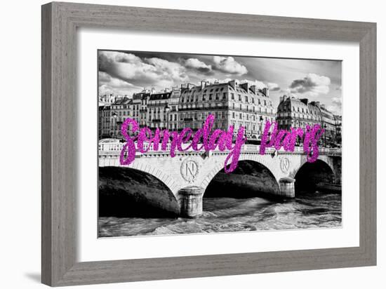 Paris Fashion Series - Someday Paris - Pont Saint Michel III-Philippe Hugonnard-Framed Photographic Print