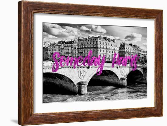 Paris Fashion Series - Someday Paris - Pont Saint Michel III-Philippe Hugonnard-Framed Photographic Print