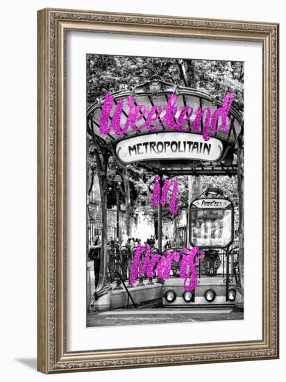 Paris Fashion Series - Weekend in Paris - Metropolitain Abbesses II-Philippe Hugonnard-Framed Photographic Print