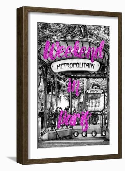 Paris Fashion Series - Weekend in Paris - Metropolitain Abbesses II-Philippe Hugonnard-Framed Photographic Print