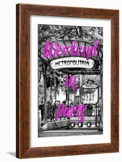 Paris Fashion Series - Weekend in Paris - Metropolitain Abbesses II-Philippe Hugonnard-Framed Photographic Print