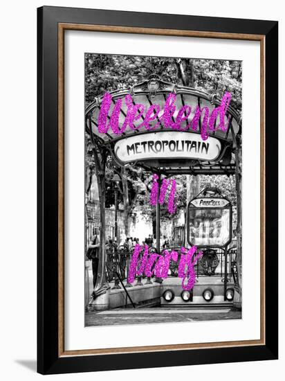 Paris Fashion Series - Weekend in Paris - Metropolitain Abbesses II-Philippe Hugonnard-Framed Photographic Print