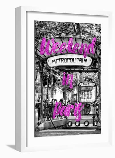 Paris Fashion Series - Weekend in Paris - Metropolitain Abbesses II-Philippe Hugonnard-Framed Photographic Print